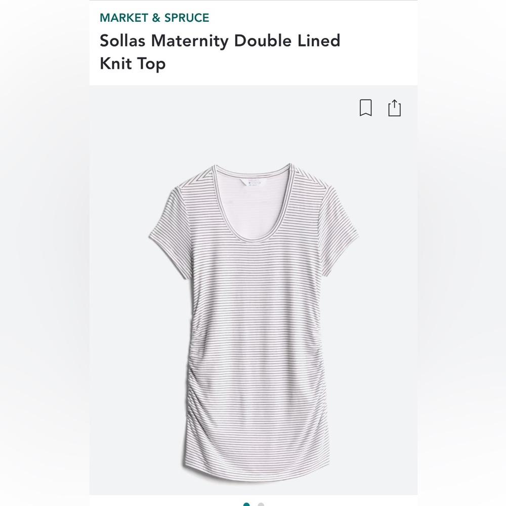 Market & Spruce Sollas maternity double lined knit shirt